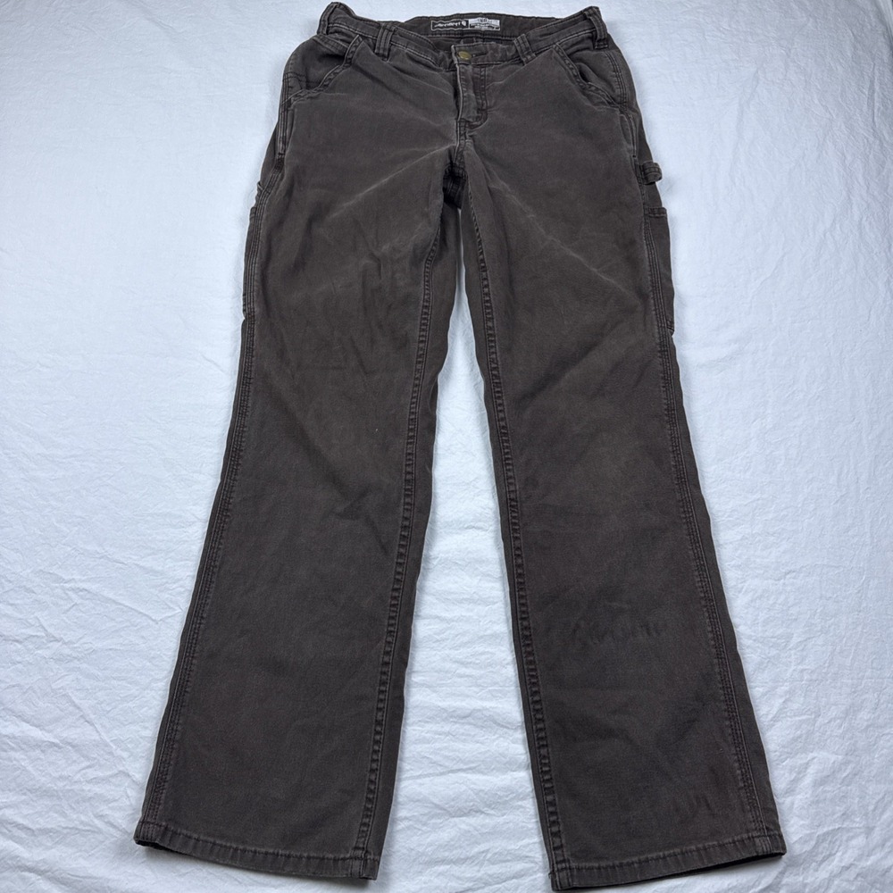 Carhartt LOOSE Fit JEANS MENS 27x29 SHORT Straight 5-Pocket BROWN 102080 201